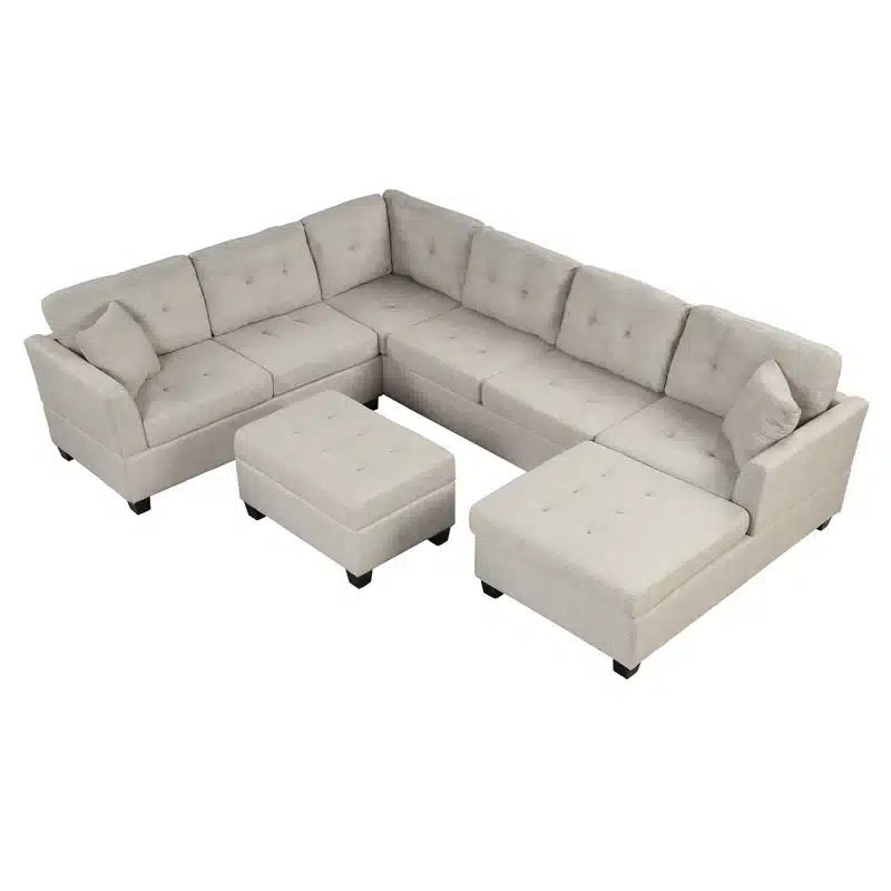 5 - Pieces U Shape Sectional Couch. - Cotton House